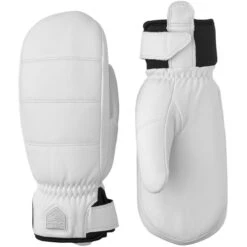 Hestra Alpine Leather Primaloft, Ski Mitt, White