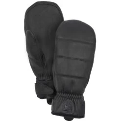 Hestra Alpine Leather Primaloft, Ski Mitten, Black -Hestra-Shop hestra alpine leather primaloft ski mitten black 190389 18197