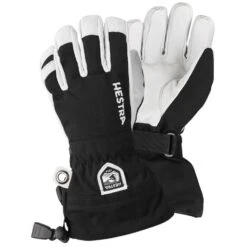 Hestra Army Leather Heli Ski Gloves, Jr, Black -Hestra-Shop hestra army leather heli ski gloves jr black 239311 12089