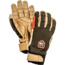 Hestra Ergo Grip Active - 5 Finger Outdoorhandschuhe - Dark Forest / Natural Brown