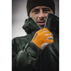 Hestra Ergo Grip Active Wool Terry - 5 Finger Outdoorhandschuhe - Orange/offwhite -Hestra-Shop hestra ergo grip active wool terry 5 finger gloves orange offwhite 3 1553058
