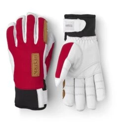 Hestra Ergo Grip Active Wool Terry - 5 Finger Outdoorhandschuhe - Red/offwhite