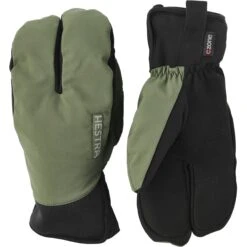 Hestra CZone Mistral Split Mitt 3 Finger Fahrradhandschuhe - Olive