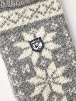 Hestra Nordic Wool Fäustlinge Kinder Grau