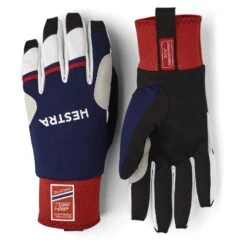 Hestra Windstopper Race Tracker - 5 Finger Handschuhe - Navy/red